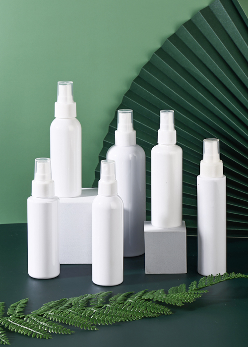 100-200ml garrafa de spray PET redonda branca