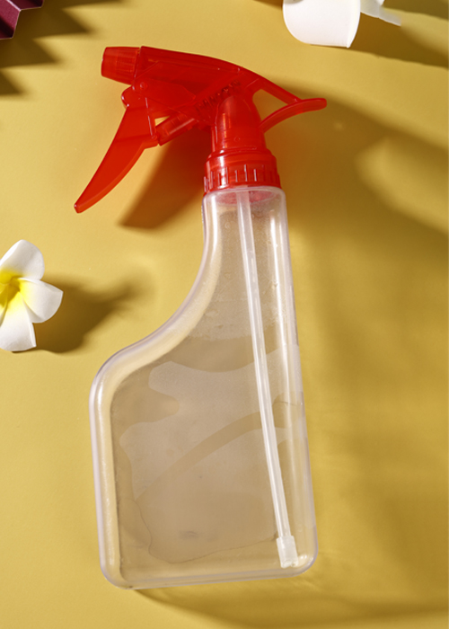 Frasco de pistola de pulverização portátil transparente de 300 ml de PVC