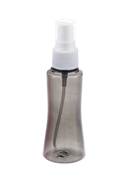 Garrafa de spray de boca de sino PET transparente de 60 ml, óculos de limpeza, garrafa desinfetante de álcool