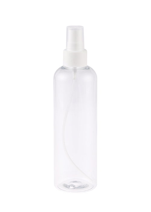 Garrafa de spray redonda transparente PET 100-200ml
