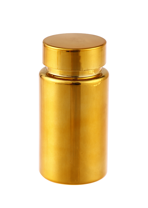 100ml PET galvanoplastia ouro prata sombreamento garrafa de produto de saúde