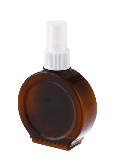 Frasco de spray plano redondo PET de 80 ml