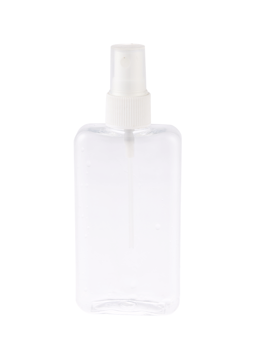 Frasco de spray transparente PET oval plano de 100 ml