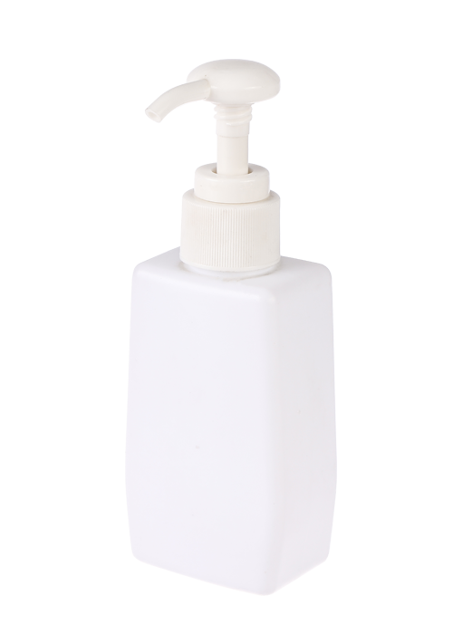 Frasco de desinfetante para as mãos bomba de pressão de loção em gel quadrado branco PE 120ml