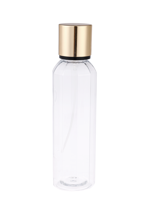 236-250ml frasco de spray de perfume PET redondo prismático com zíper