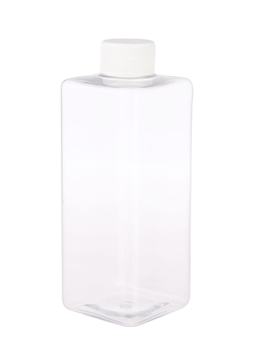 garrafa PET quadrada transparente de 300ml
