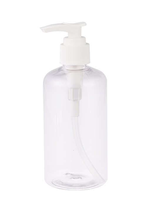 Frasco de desinfetante para as mãos bomba de loção gel transparente PET 500 ml